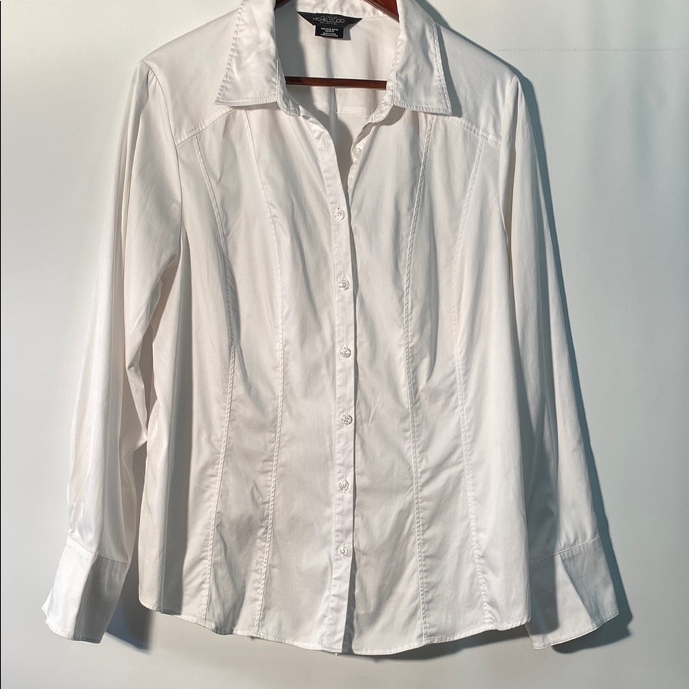 Michel Studio White Button Down Shirt